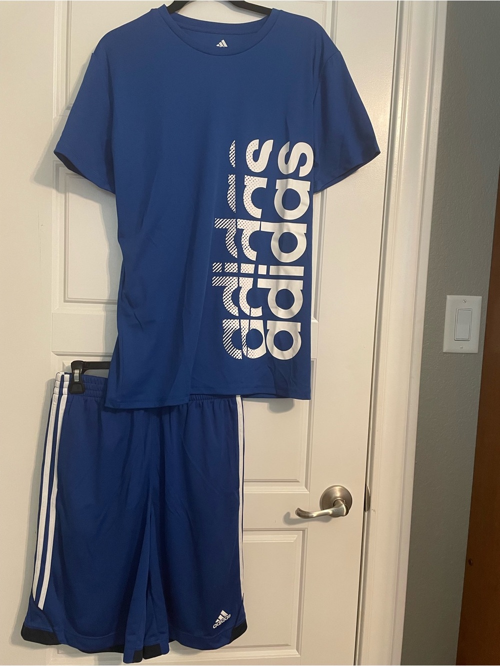 Adidas Boys 2 piece Athletic Short & Shirt Set